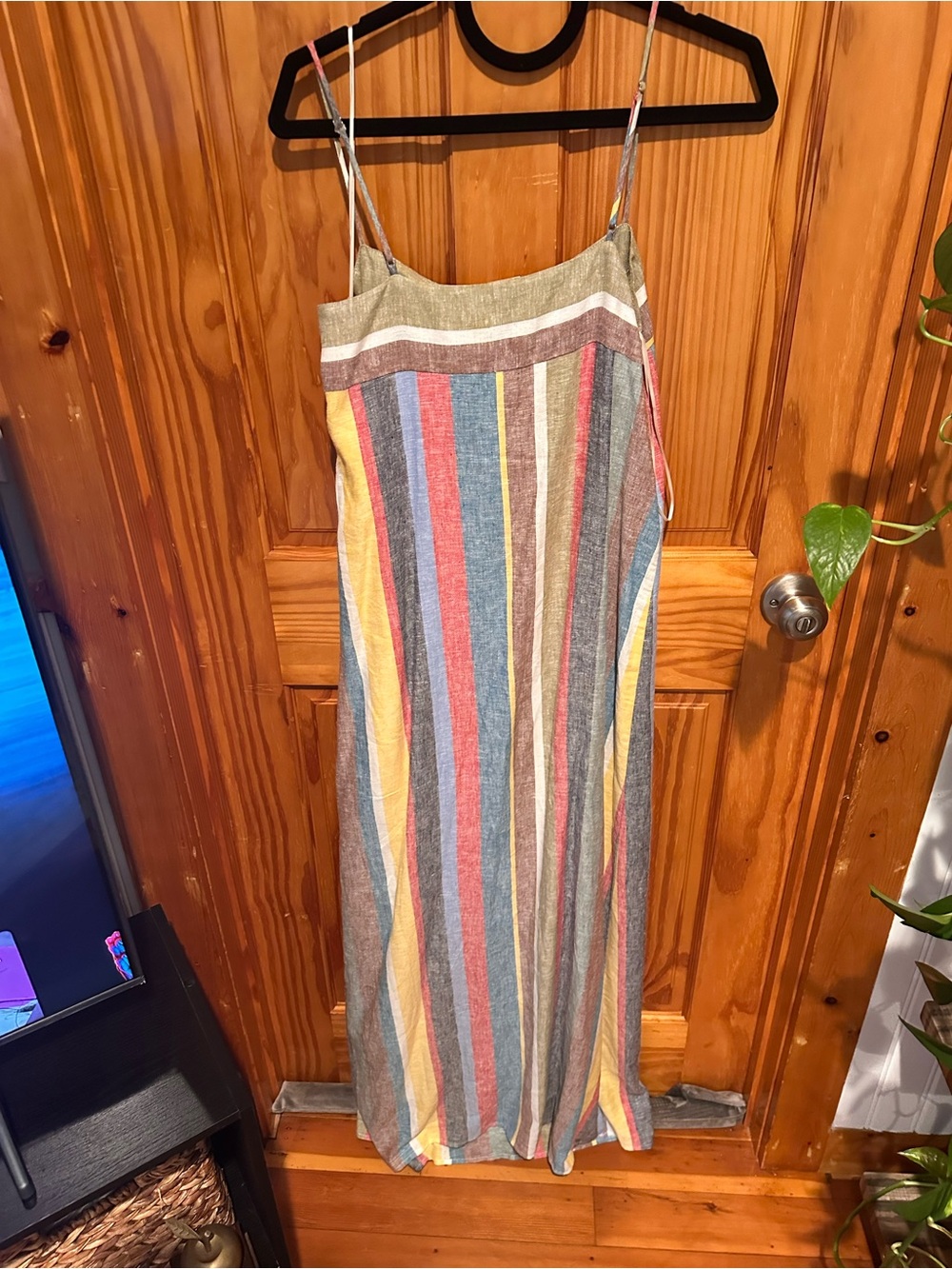 NWT magaschoni Multicolor Linen-Blend Maxi dress. - Picture 4 of 6